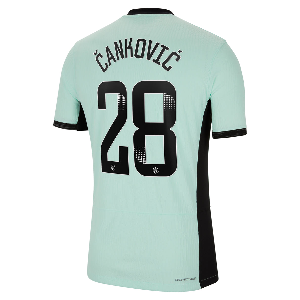 Chelsea WSL Third Vapor Match Shirt 2023-24 with Čanković 28 printing - Kit Captain