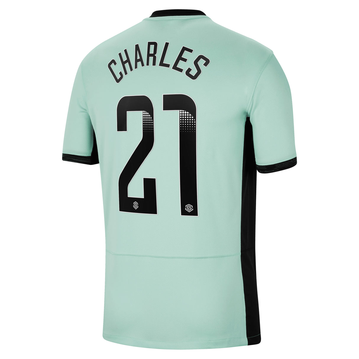 Chelsea WSL Third Stadium Shirt 2023-24 with Charles 21 printing - Kit Captain