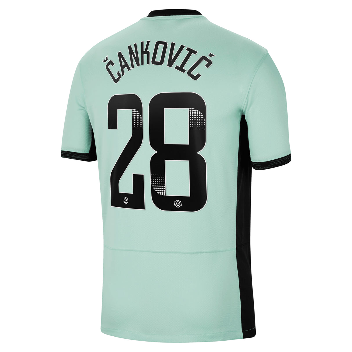 Chelsea WSL Nike Third Stadium Shirt 2023-24 with Čanković 28 printing