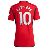 Manchester United EPL adidas Home Authentic Shirt 2023-24 with Rashford 10 printing - Kit Captain