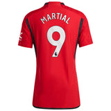 Manchester United EPL adidas Home Authentic Shirt 2023-24 with Martial 9 printing - Kit Captain