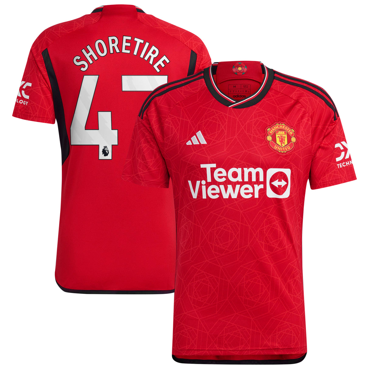 Manchester United EPL adidas Home Shirt 2023-24 with Shoretire 47 printing - Kit Captain