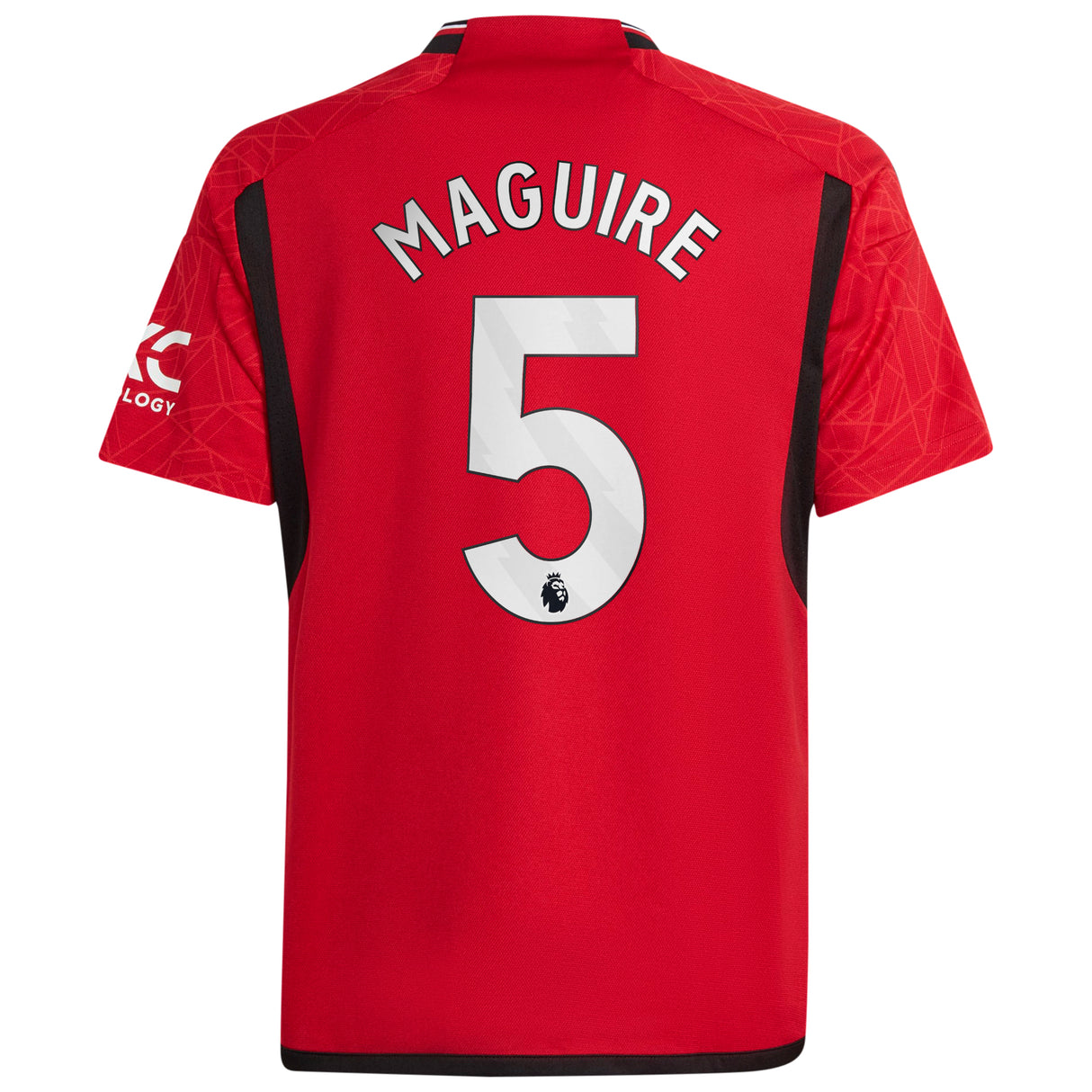 Manchester United EPL adidas Home Shirt 2023-24 - Kids with Maguire 5 printing - Kit Captain