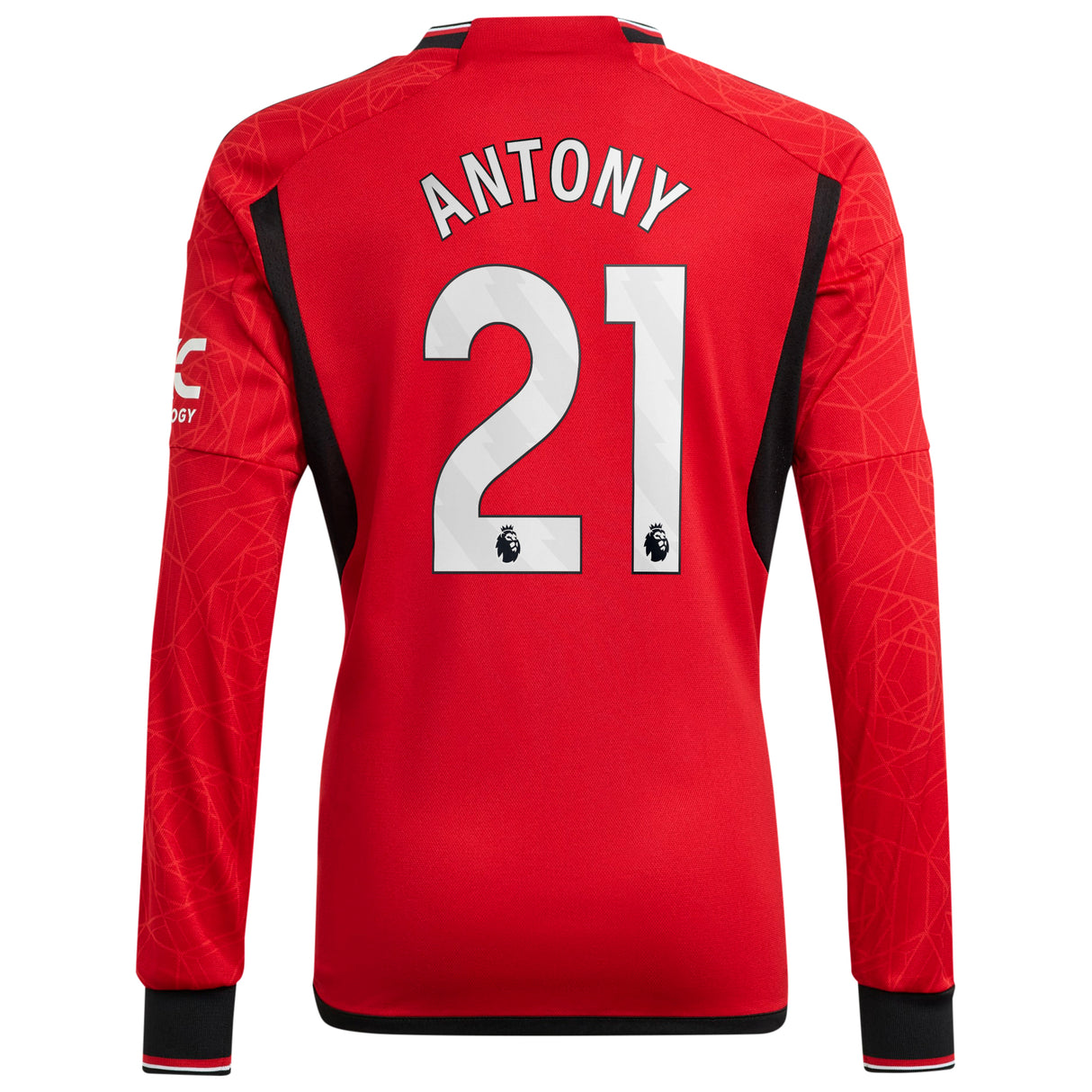 Manchester United EPL adidas Home Shirt 2023-24 - Kids - Long Sleeve with Antony 21 printing