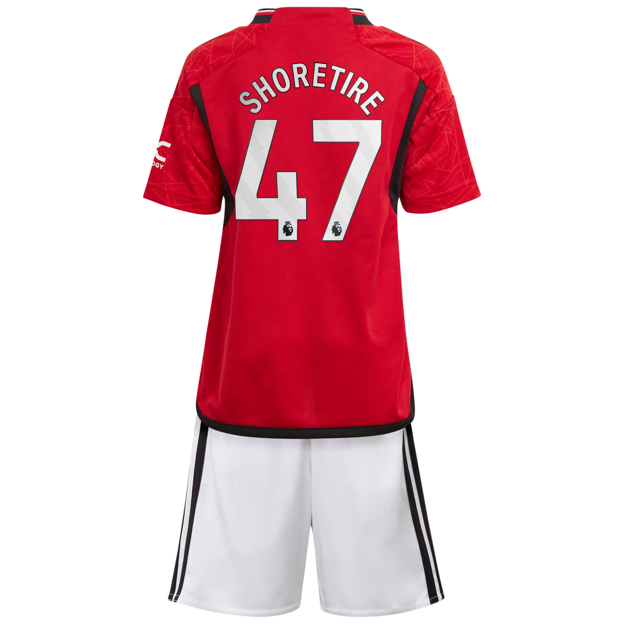 Manchester United EPL adidas Home Minikit 2023-24 with Shoretire 47 printing - Kit Captain