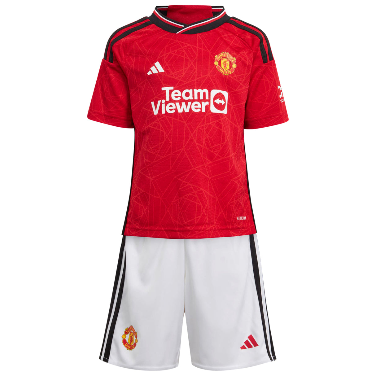 Manchester United EPL adidas Home Minikit 2023-24 with Malacia 12 printing - Kit Captain