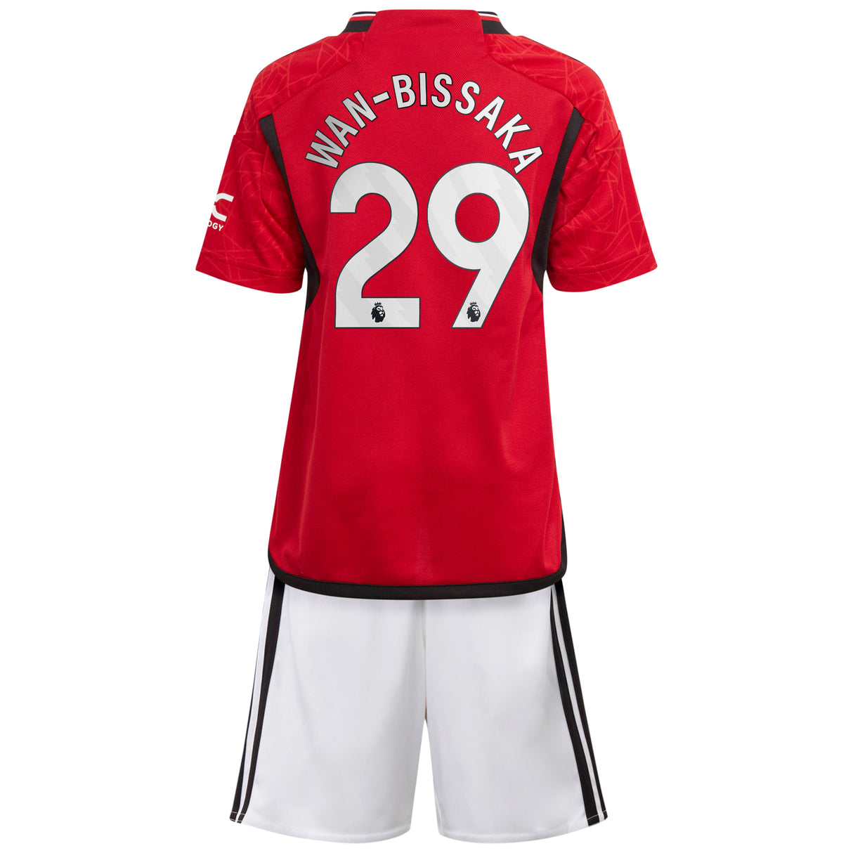 Manchester United EPL adidas Home Minikit 2023-24 with Wan-Bissaka 29 printing - Kit Captain