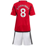 Manchester United EPL adidas Home Minikit 2023-24 with B.Fernandes 8 printing - Kit Captain