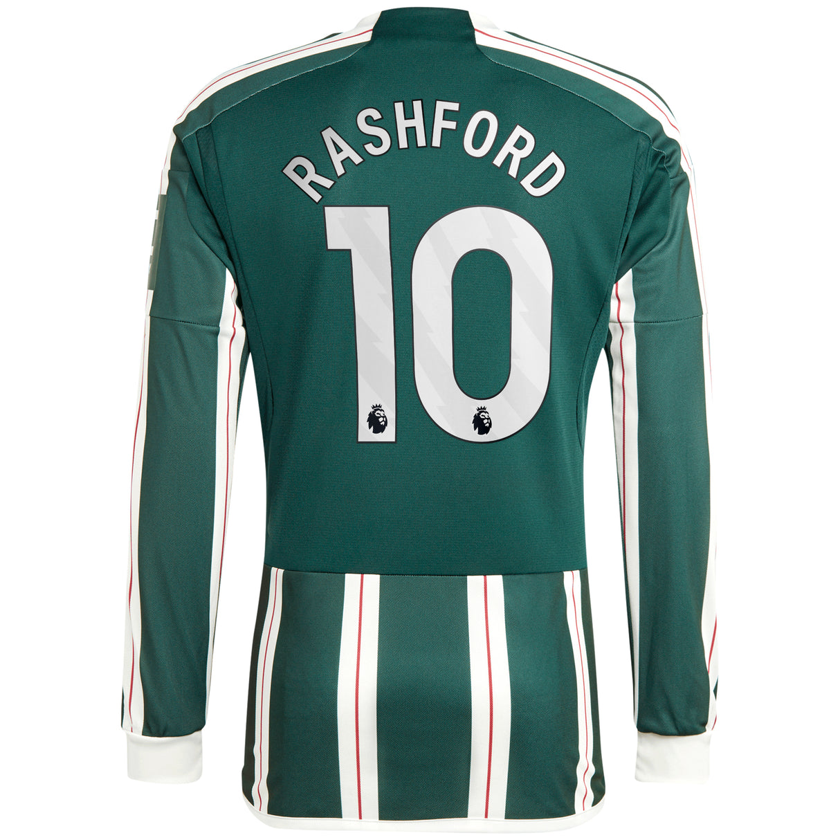 Camiseta adidas Manchester United EPL Segunda equipación 2023-24 - Manga larga con dorsal Rashford 10