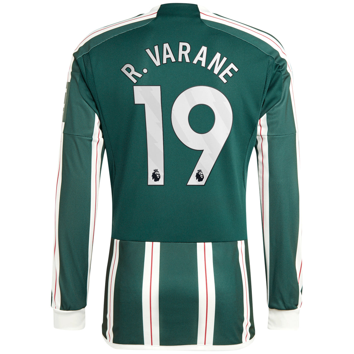 Camiseta adidas Manchester United EPL Segunda equipación 2023-24 - Manga larga con dorsal R. Varane 19