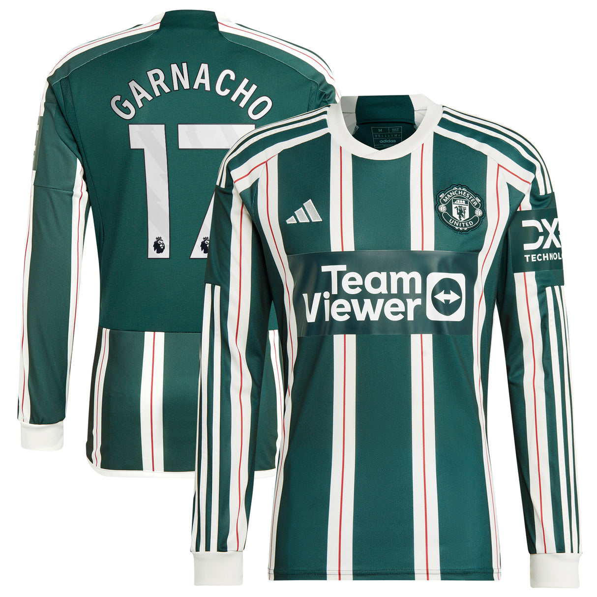 Camiseta Manchester United EPL Segunda equipación 2023-24 - Manga larga con dorsal Garnacho 17