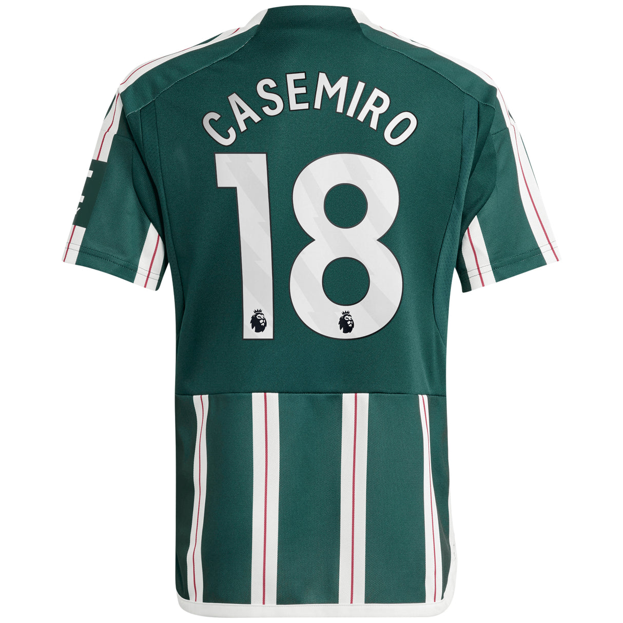 Manchester United EPL adidas Away Shirt 2023-24 - Kids with Casemiro 18 printing - Kit Captain