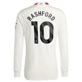 Manchester United EPL adidas Third Authentic Shirt 2023-24 - Long Sleeve with Rashford 10 printing - Kit Captain