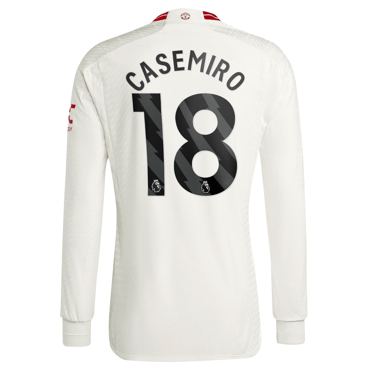 Manchester United EPL adidas Third Authentic Shirt 2023-24 - Long Sleeve with Casemiro 18 printing - Kit Captain