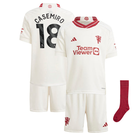 Manchester United EPL adidas Third Minikit 2023-24 with Casemiro 18 printing - Kit Captain