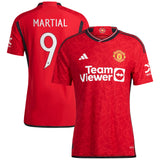 Manchester United Cup Home Authentic Shirt 2023-24 with Martial 9 printing - Kit Captain