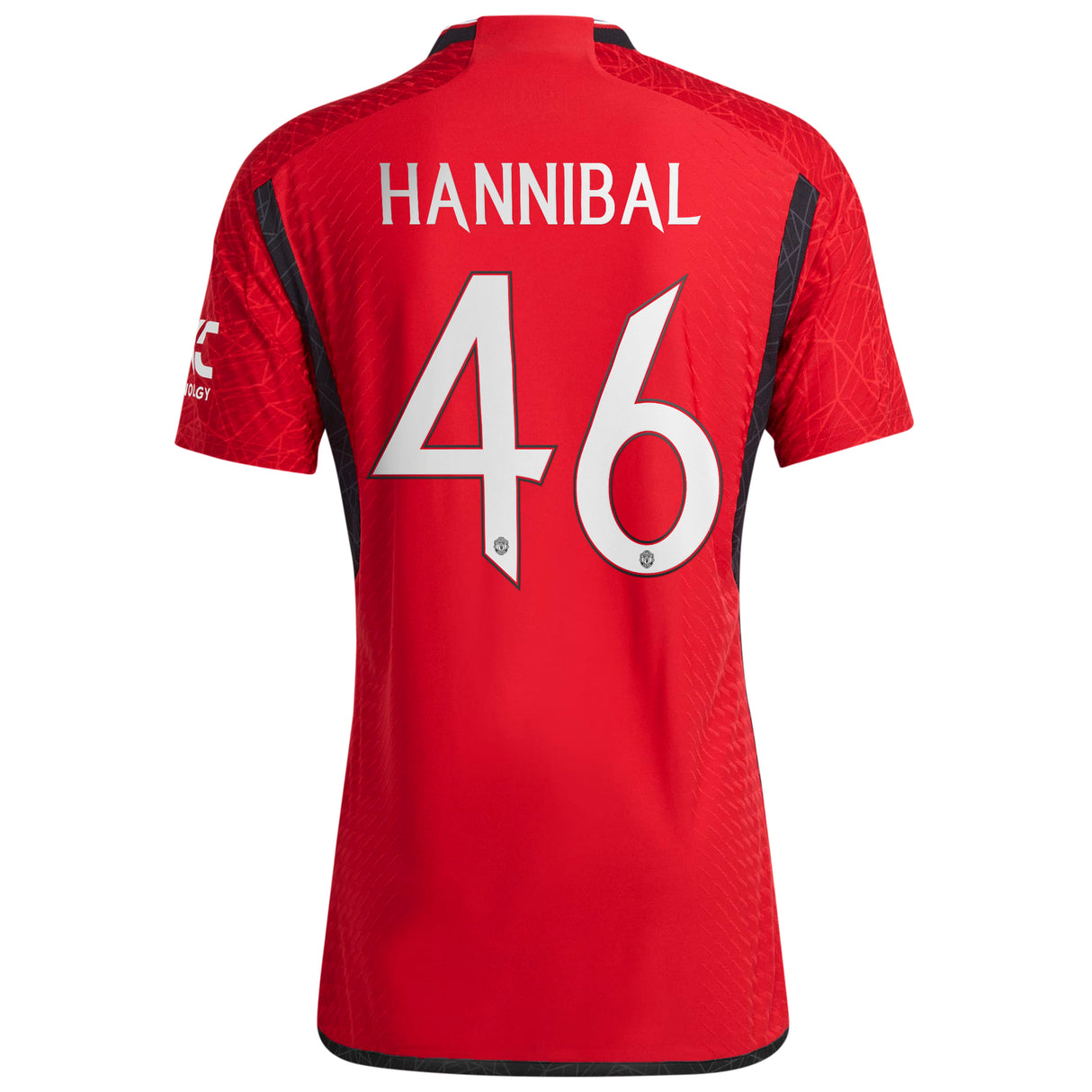 Manchester United Cup Home Authentic Shirt 2023-24 with Hannibal 46 printing - Kit Captain