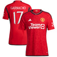 Manchester United Cup Home Authentic Shirt 2023-24 with Garnacho 17 printing - Kit Captain