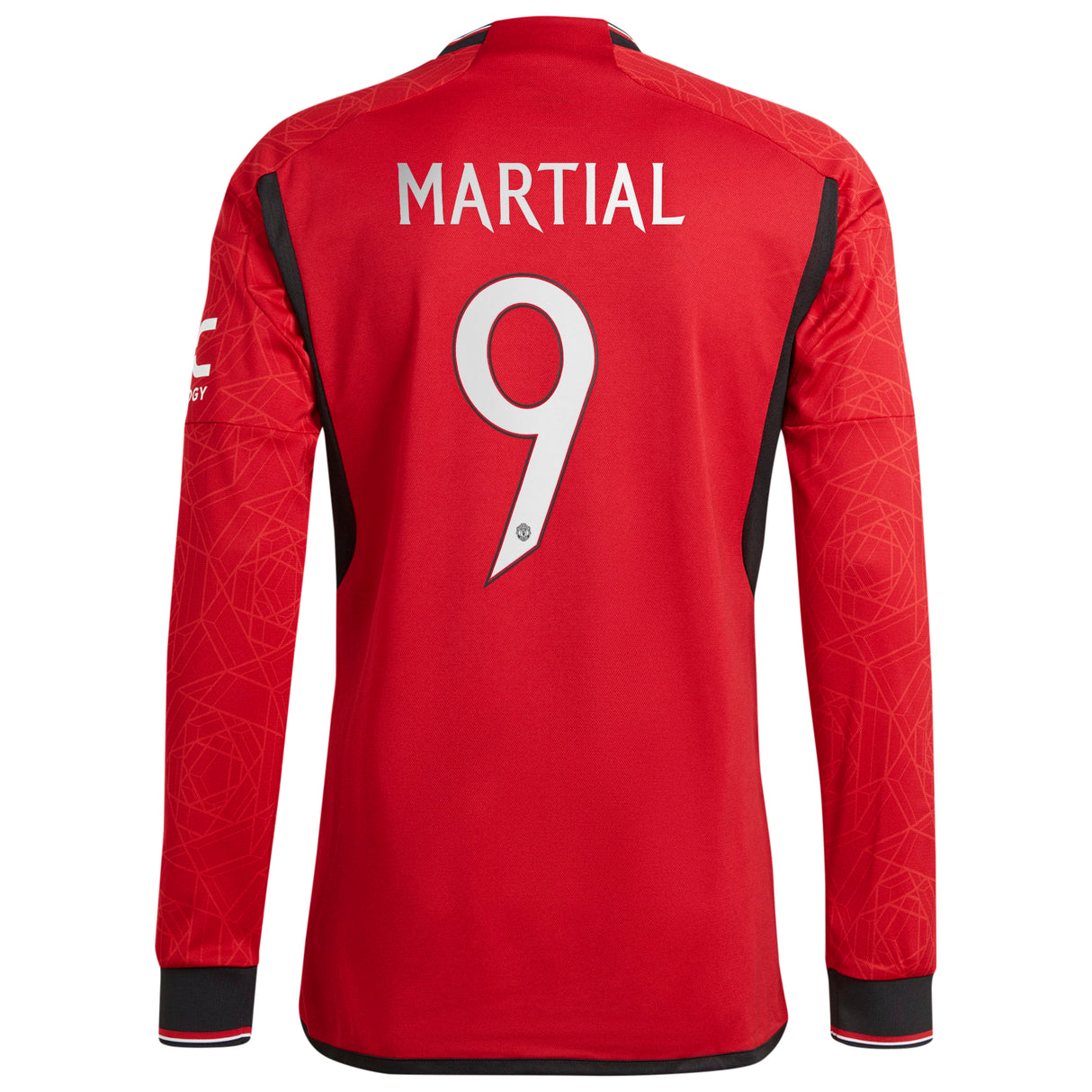 Manchester United Cup Home Authentic Shirt 2023-24 - Long sleeve with Martial 9 printing - Kit Captain