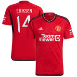 Manchester United Cup Home Shirt 2023-24 with Eriksen 14 printing - Kit Captain