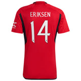 Manchester United Cup Home Shirt 2023-24 with Eriksen 14 printing - Kit Captain