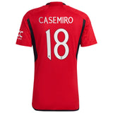 Manchester United Cup Home Shirt 2023-24 with Casemiro 18 printing - Kit Captain