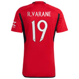 Manchester United Cup Home Shirt 2023-24 with R. Varane 19 printing - Kit Captain