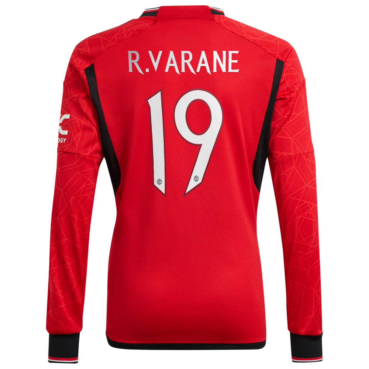 Manchester United Cup Home Shirt 2023-24 - Long Sleeve with R. Varane 19 printing - Kit Captain