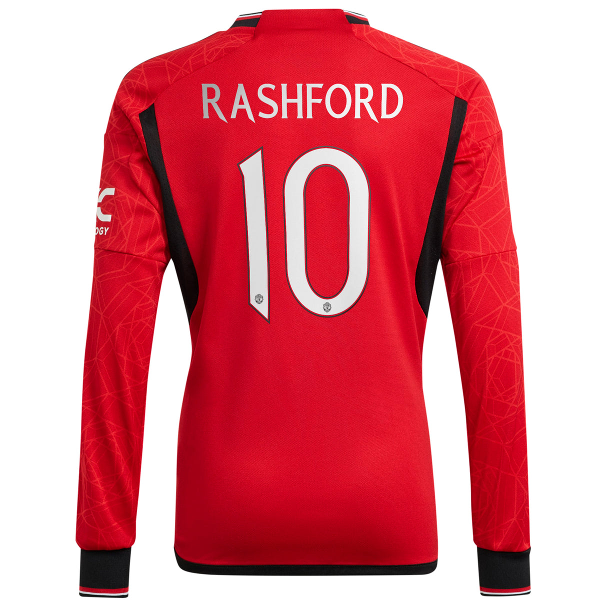 Manchester United Cup Home Shirt 2023-24 - Long Sleeve with Rashford 10 printing - Kit Captain