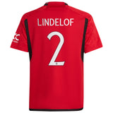 Manchester United Cup Home Shirt 2023-24 - Kids with  Lindelof 2 printing - Kit Captain