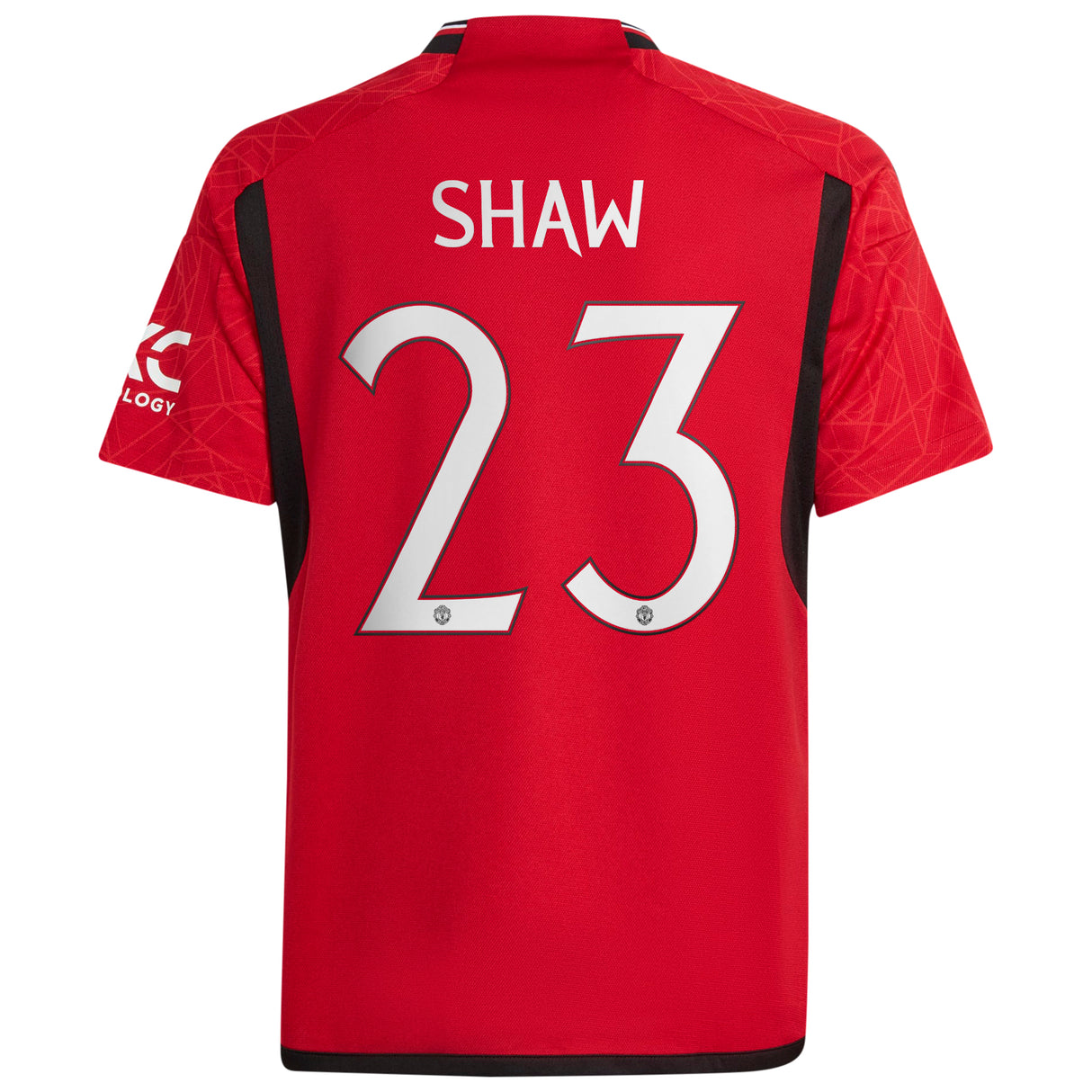 Manchester United Cup Home Shirt 2023-24 - Kids with Shaw 23 printing - Kit Captain