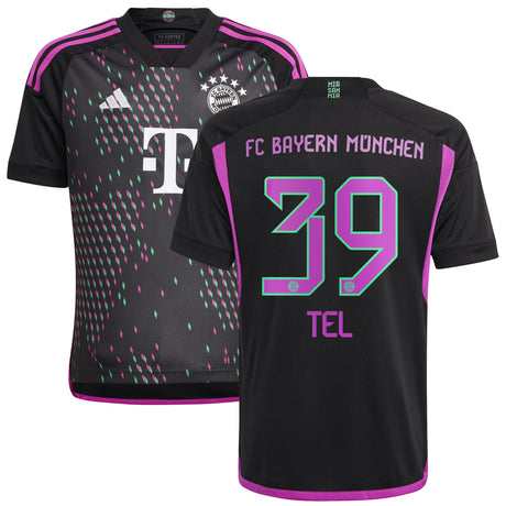 FC Bayern adidas Away Shirt 2023-24 - Kids with Tel 39 printing - Kit Captain