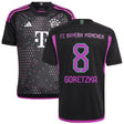 FC Bayern adidas Away Shirt 2023-24 - Kids with Goretzka 8 printing - Kit Captain