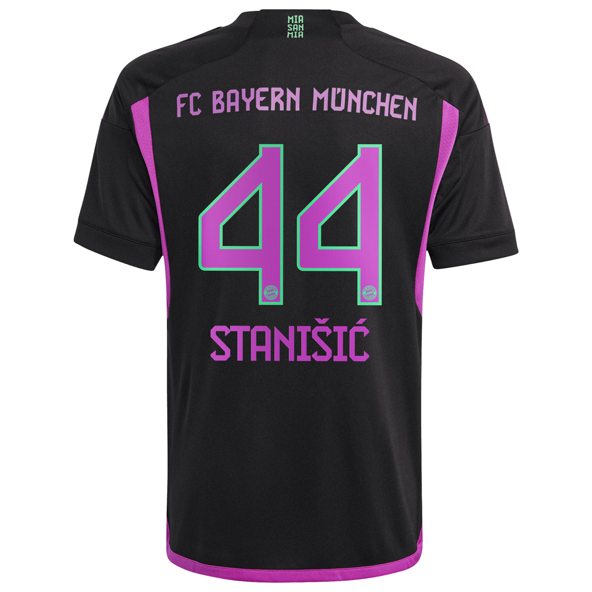 FC Bayern adidas Away Shirt 2023-24 - Kids with StaniÅ¡ic 44 printing - Kit Captain