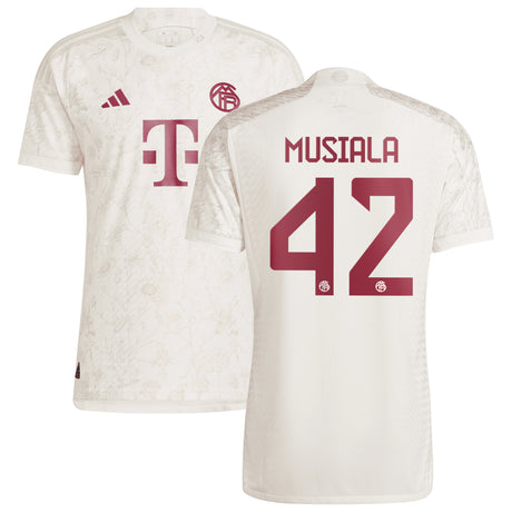 FC Bayern adidas Third Authentic Shirt 2023-24 with Musiala 42 printing - Kit Captain