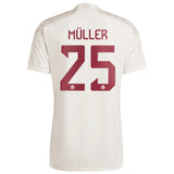 FC Bayern adidas Third Authentic Shirt 2023-24 with Müller 25 printing - Kit Captain