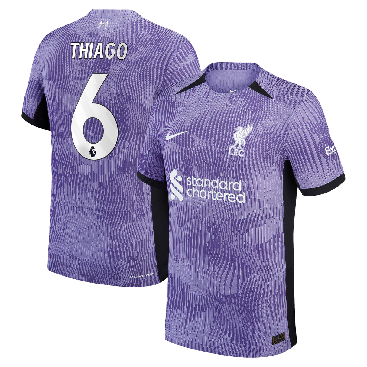 Liverpool Nike Third Dri-Fit Adv Match Shirt 2023-24 with Thiago 6 printing - Kit Captain