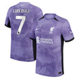 Liverpool Nike Third Dri-Fit Adv Match Shirt 2023-24 with Luis Dí­az 7 printing - Kit Captain