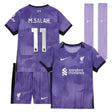 Liverpool Nike Third Stadium Kit 2023-24 - Little Kids with M.Salah 11 printing - Kit Captain