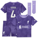 Liverpool Nike Third Stadium Mini Kit 2023-24 - Infant with Virgil 4 printing - Kit Captain