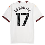 Manchester City Puma Away Shirt 2023-24 with De Bruyne 17 printing - Kit Captain