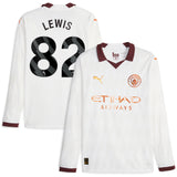 Manchester City Puma Away Shirt 2023-24 - Long Sleeve with Lewis 82 printing - Kit Captain