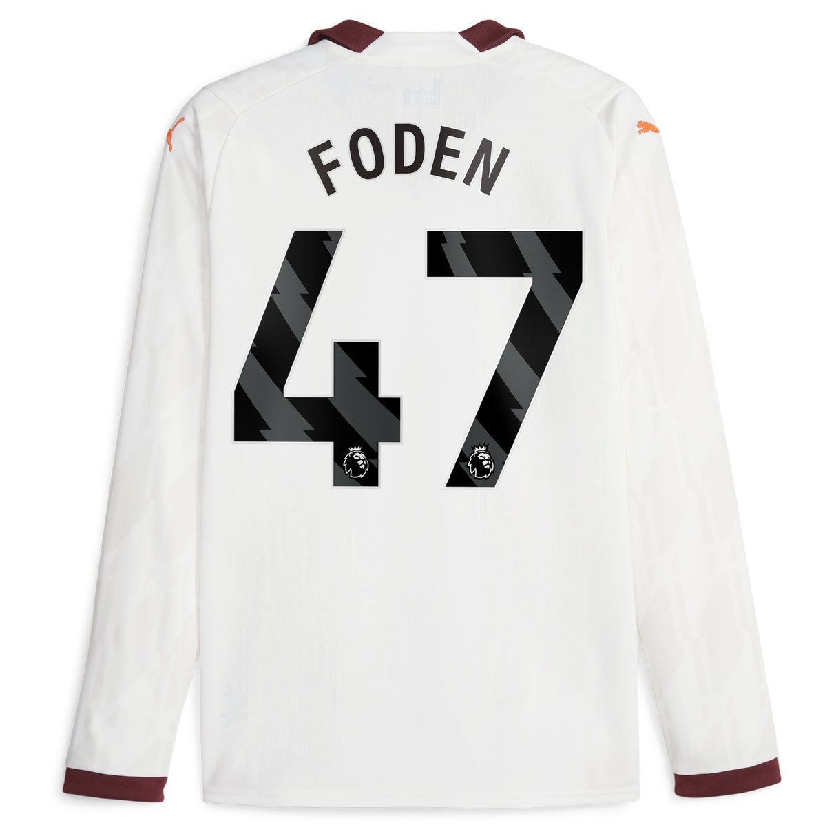 Manchester City Puma Away Shirt 2023-24 - Long Sleeve with Foden 47 printing - Kit Captain