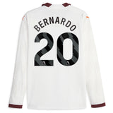 Manchester City Puma Away Shirt 2023-24 - Long Sleeve with Bernardo 20 printing - Kit Captain