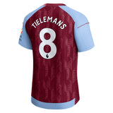 Aston Villa Castore Home Pro Shirt 2023-24 with Tielemans 8 printing - Kit Captain