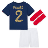 France Home Stadium Kit 2022 - Infants - Benjamin Pavard 2 - Kit Captain