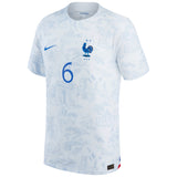 France Away Match Shirt 2022 with Camavinga 6 printing - Kit Captain