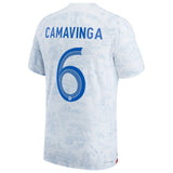 France Away Match Shirt 2022 with Camavinga 6 printing - Kit Captain