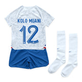 France Away Stadium Kit 2022 - Little Kids - Randal Kolo Muani 12 - Kit Captain