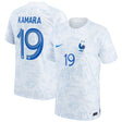 France Away Stadium Shirt 2022 - Kids with Kamara 19 printing - Kit Captain